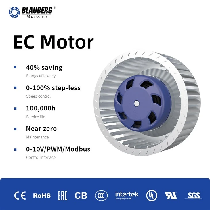Blauberg BL-F140B-EC-00 140mm EC Forward Curved Centrifugal Fan factory